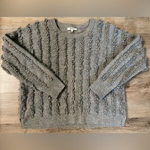 Madewell 100% Merino Wool Texture Ruffle Crewneck Sweater